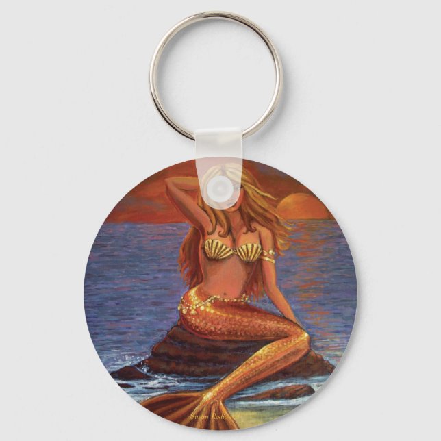 Mermaid Sunset Keychain (Front)