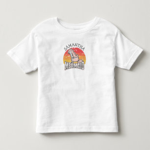 Mermaid Sunset Name Toddler T-shirt