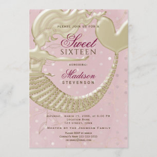 Mermaid Sweet 16 Birthday Invitation