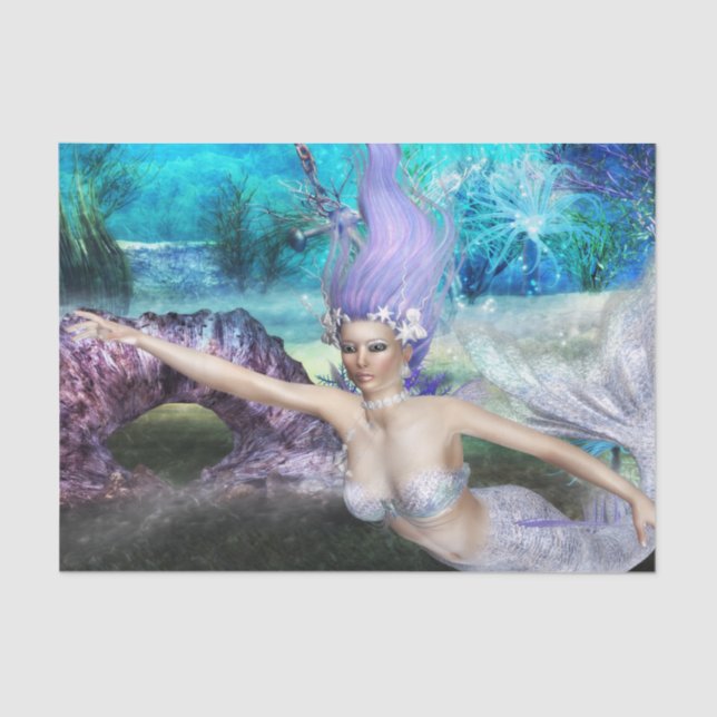 Mermaid Swimming Tissue Paper (Front)