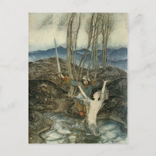 Mermaid & Swordsman Postcard