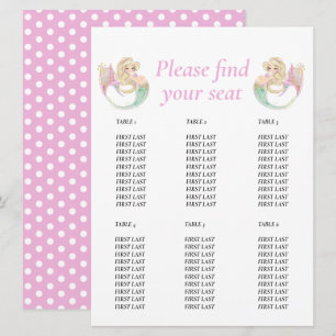 Mermaid Table chart poke dots Invitation