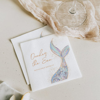 Mermaid Tail Birthday Napkin