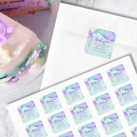 Mermaid Tail Birthday Party Favour Thank You