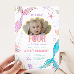 Mermaid Tail Birthday Party Invitation