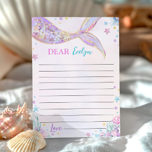 Mermaid Tail Birthday Time Capsule Message Card