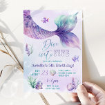 Mermaid tail Dive into Five 5th birthday party Invitation<br><div class="desc">Mermaid tail Dive into Five 5th birthday party Invitation
Personalise with your information. Matching items available.</div>
