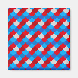 Mermaid Tail Pattern American Flag Colours Xmas Magnet