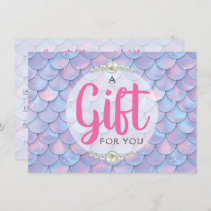 Mermaid Tail Scales Boutique Gift Certificate Card