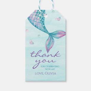 Mermaid Tail Under the Sea Birthday favour Gift Ta Tags