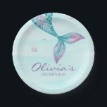 Mermaid Tail Under the Sea Birthday Paper Plates<br><div class="desc">Under the Sea Mermaid Tail Birthday Party plate.</div>