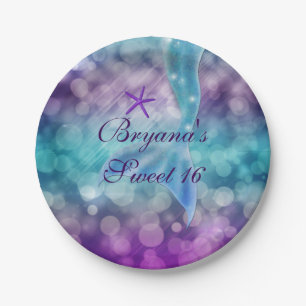 Mermaid Tail Under The Sea Birthday Party Plates