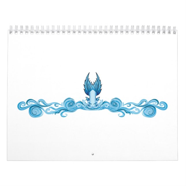 Mermaid Tail Waves Calendar (Cover)