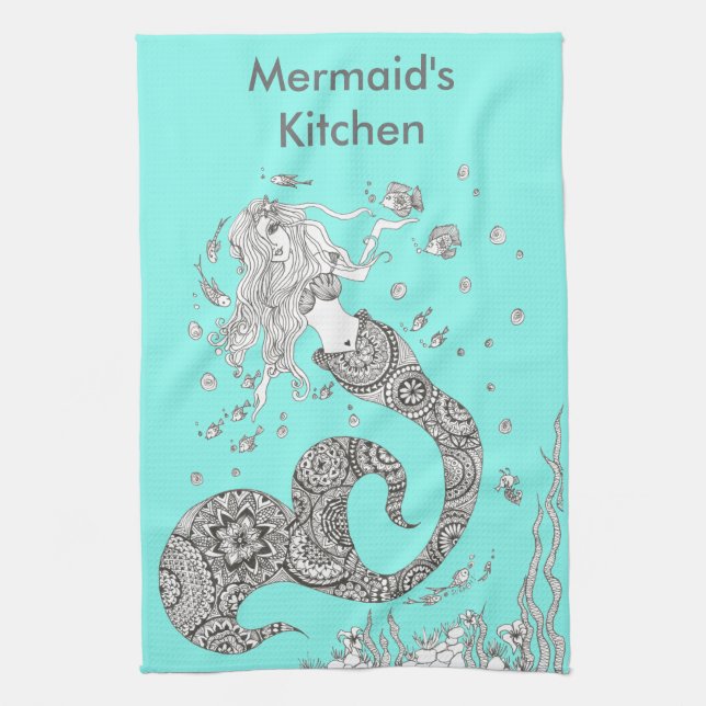 Mermaid Tea Towel (Vertical)