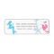 Mermaid Teal Pink Purple Address Mailing Labels