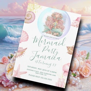 Mermaid Teen Beach Birthday Party  Invitation
