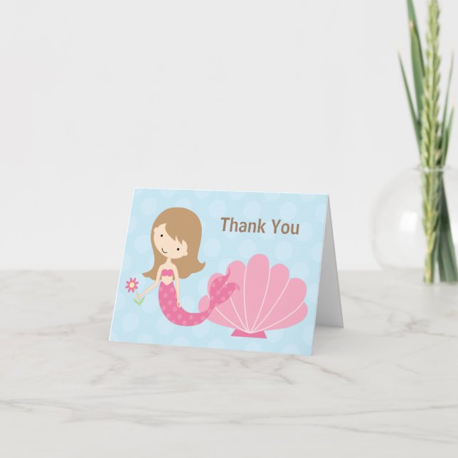 Mermaid Thank You Card (Front)