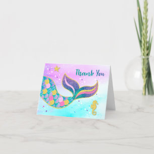 Mermaid Thank You Card