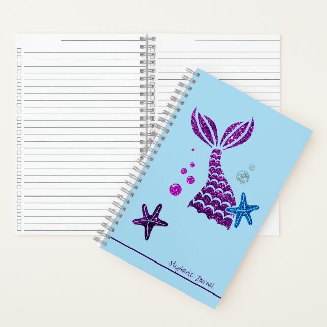 Mermaid Theme Personalised Organiser Journal (Inside)