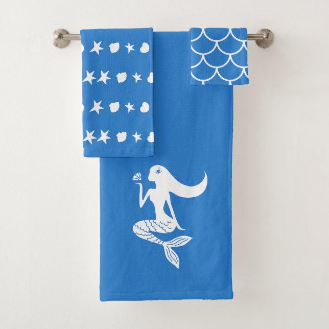 Mermaid Themed Bath Towel Set (Insitu)