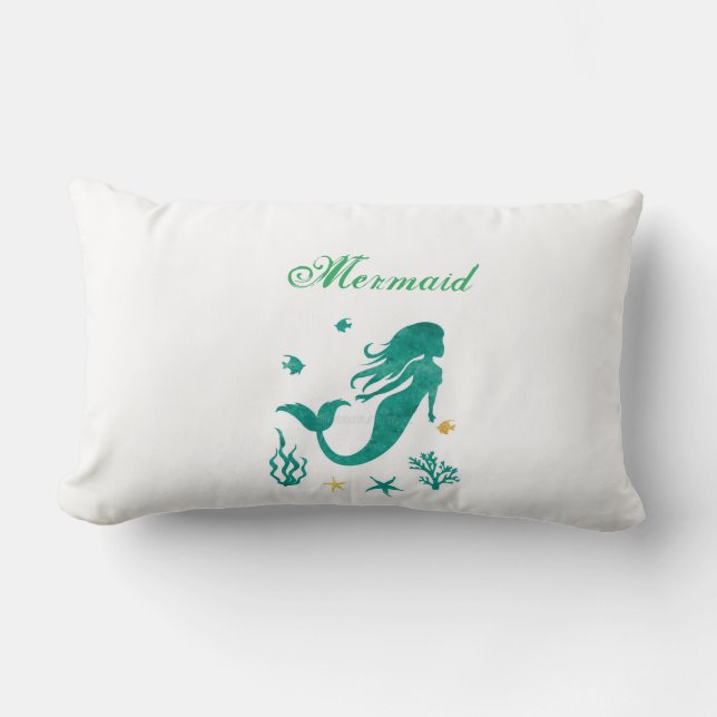 Mermaid Throw Pillow (Front)