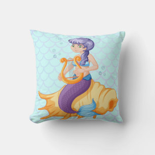 Mermaid  throw pillow