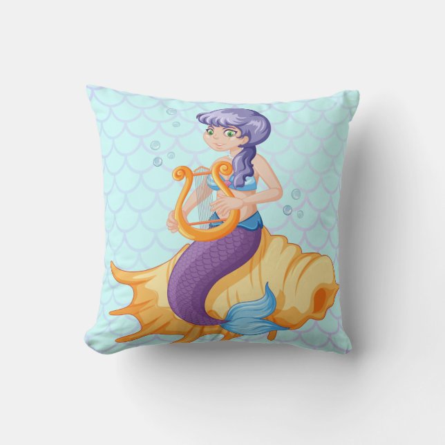 Mermaid  throw pillow (Front)