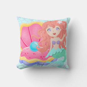 Mermaid  throw pillow