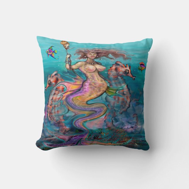 Mermaid Throw Pillow (Front)