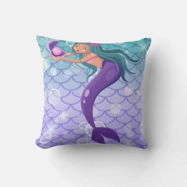 Mermaid  throw pillow (Front)
