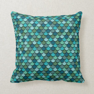 Mermaid Throw Pillow {Teal}