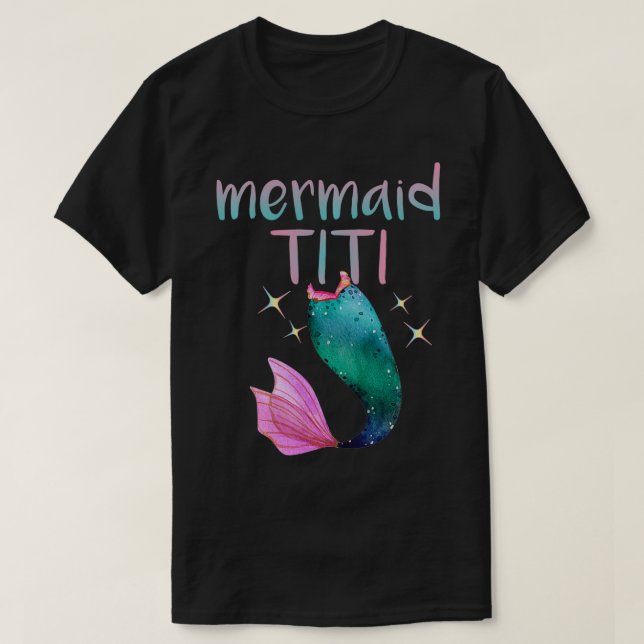 Mermaid Titi Puerto Rican Aunt Mermaid Lover  T-Shirt (Design Front)