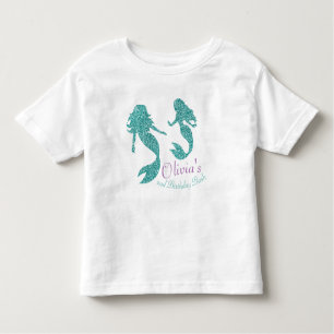 Mermaid toddler tshirt with text