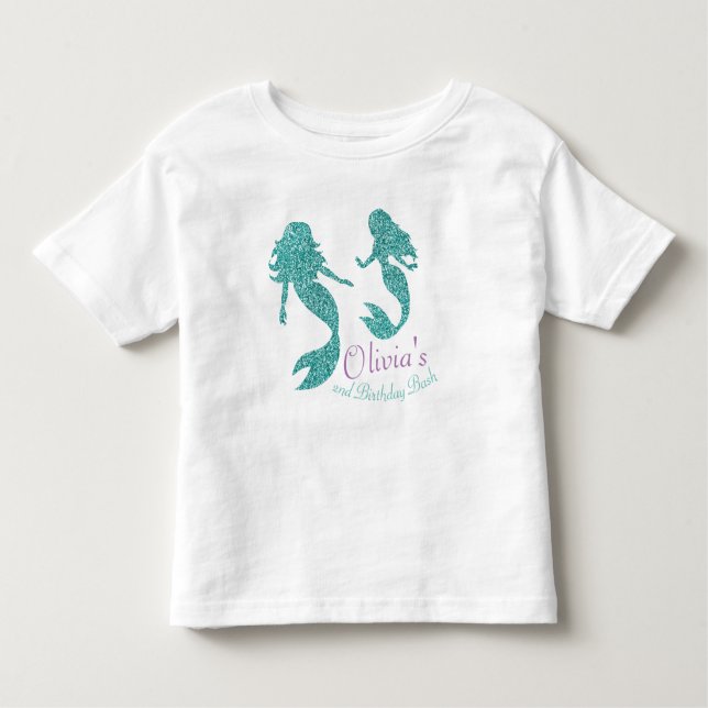 Mermaid toddler tshirt with text (Front)