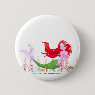 Mermaid under the sea 6 cm round badge