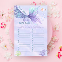 Mermaid Under the sea Baby name race game