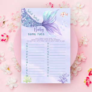 Mermaid Under the sea Baby name race game