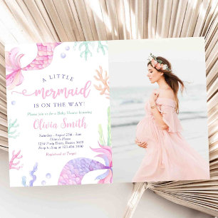 Mermaid Under The Sea Baby Shower Invitation Photo