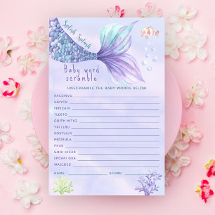 Mermaid Under the sea Baby Word Scramble