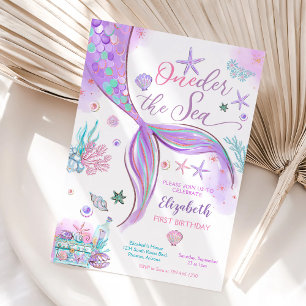 Mermaid Under the Sea Birthday Invitation