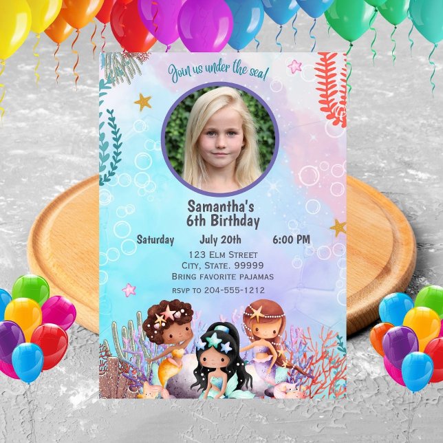 Mermaid Under the Sea Birthday  Invitation (Creator Uploaded)