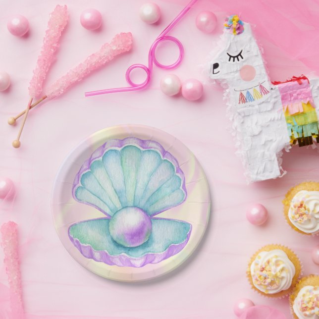 Mermaid Under the Sea Birthday Paper Plate (Party)