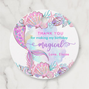 Mermaid Under The Sea Birthday Party Magical Favour Tags