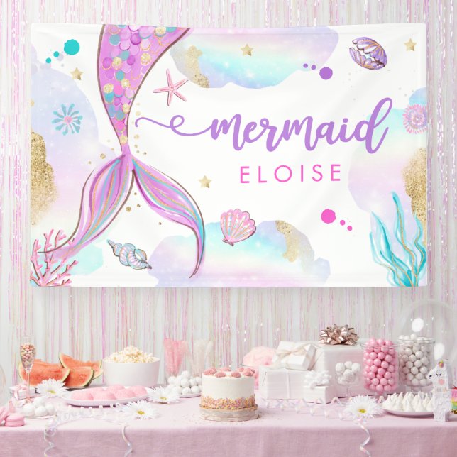 Mermaid Under The Sea Birthday Party Welcome Banner (Party)