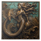 Mermaid Under The Sea Bronze 3D Effect Marine