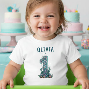 Mermaid Under the Sea First Birthday Baby T-Shirt
