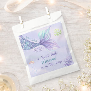 Mermaid Under The Sea Girl Baby Shower Favour Bag