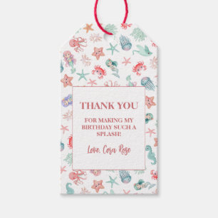 Mermaid Under the Sea Girls Birthday Gift Tags