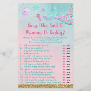 Mermaid Under The Sea Guess Who Said It Game