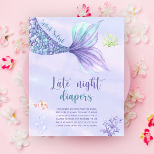 Mermaid Under the Sea Late night diapers Poster